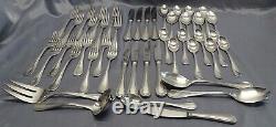 Towle Germany Beaded Antique Silverplate Flatware 46pc Set