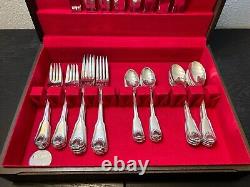 Towle Silverplate Germany London Shell 18/8 38 pc Flatware Set