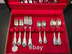 Towle Silverplate Germany London Shell 18/8 38 pc Flatware Set