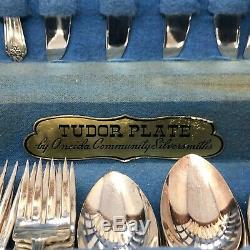 Tudor Plate Oneida Community Silverware 48+ Pieces Anti-Tarnish Vintage Set