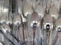 VENDOME NEW SET Christofle Silver-plate Table Dinner Forks Spoons Knives Tong
