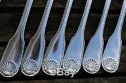 Vendome Set Of 12 French Christofle Dinner Table Forks / Spoons Silver Plate