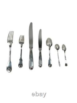 VENDOME by CHRISTOFLE Silverplate Arcantia Shell No Monogram 58 piece set