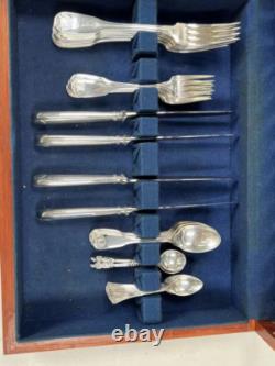 VENDOME by CHRISTOFLE Silverplate Arcantia Shell No Monogram 58 piece set