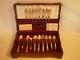VINTAGE 1847 ROGERS BROS 52 PIECE SILVERPLATE FLATWARE SET FIRST LOVE with CASE
