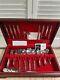 VINTAGE ANNIVERSARY ROSE SILVERWARE 48 PIECE SILVER PLATE SET WithSERVING PIECES