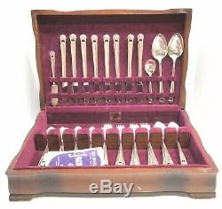 VINTAGE SET 52pcs 1847 Rogers Bros Silverplate Flatware ETERNALLY YOURS With Box