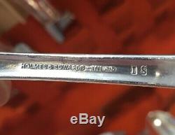 VTG 1939 62 Piece Holmes & Edwards Inlaid Silverplate Charm Pattern Flatware Set