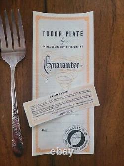 VTG 1950 Bridal Wreath Oneida Community Tudor Plate Silverplate 50pcs Flatware