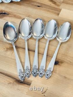 VTG 1951 ONEIDA Silverplate DISTINCTION Flatware Set 68pc Serve 9 -7pc Place Set