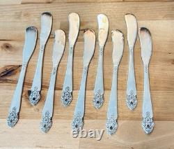 VTG 1951 ONEIDA Silverplate DISTINCTION Flatware Set 68pc Serve 9 -7pc Place Set