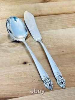 VTG 1951 ONEIDA Silverplate DISTINCTION Flatware Set 68pc Serve 9 -7pc Place Set