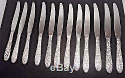 VTG 83 Pc. Set of National Silver NARCISSUS Pattern SilverPlate Flatware. NICE