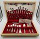 VTG WM. Rogers Mfg Co. Extra Plate Magnolia 56 Piece Silverware Set in Box EUC