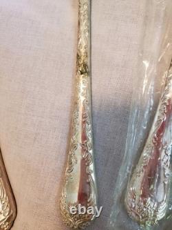 VTG Wm Rogers & Son Enchanted Rose Silverplate Flatware Set With Original Case