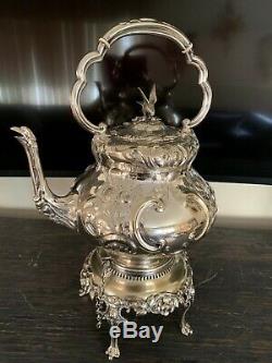 Victorian Silverplated Coffee And Tea Set With Tray