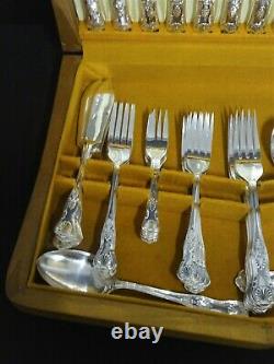 Viners Kings Pattern Canteen 6 Place Setting Cutlery 69 Pieces Silver Plated