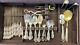Vintage 1835 R. Wallace Silverplated Silverware Set & Chest Floral Pattens
