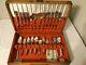Vintage 1847 Rogers Bros 59 Piece Silverware Flatware Set Silver Plate