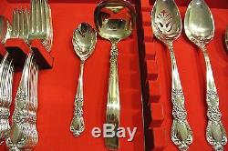 Vintage 1847 Rogers Bros Heritage Silver Plate Set 52 pieces Tarnish Free Case