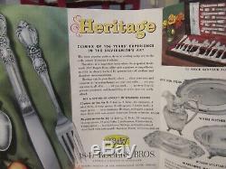 Vintage 1847 Rogers Bros Heritage Silverplate Flatware Set Orig Wood Case XLNT