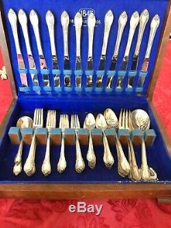 Vintage 1847 Rogers Bros Silver Plated Silverware Flatware Antique Boxed Set