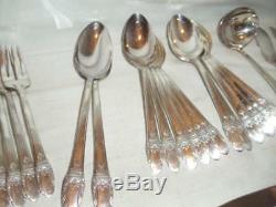 Vintage 1847 Rogers IS First Love 80 pc Set Silverplate Flatware Service for 12