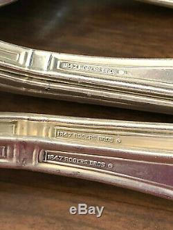 Vintage 1847 Rogers Silverplate Flatware Set 67 pieces and Lady Doris SPlate