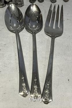 Vintage 1949 Holmes & Edwards Spring Garden Silverware 78 Pieces