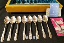 Vintage 1953 Community White Orchid Silverplate Set of 65 Pcs