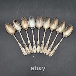 Vintage 1960s White Orchid Silverplate Flatware Set 76 pieces with Wood Case