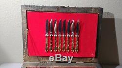 Vintage 1968 Michelob Treasure Chest, Rogers Bros. 1847 Gold Flatware 71 pieces