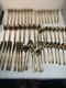 Vintage 1990s WM. Rogers & Son Gold Plated 54 Pc. Flatware Set Mint Condition