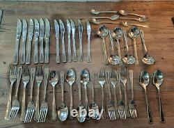 Vintage 44 Piece 6 Place Setting Viners Silver Plated Cutlery Set