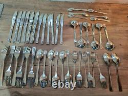 Vintage 44 Piece 6 Place Setting Viners Silver Plated Cutlery Set