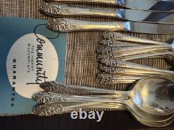 Vintage 54 Piece Oneida Community EVENING STAR Silverplate Flatware Set C