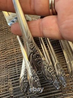 Vintage 54 Piece Oneida Community EVENING STAR Silverplate Flatware Set C