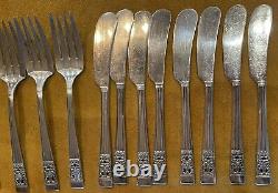 Vintage 57 Pieces 8 Place Setting Oneida Community Coronation Stainless Flatware
