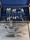 Vintage Alvin Silverplate Flatware Set 95 Pc with Chest Floral Pattern
