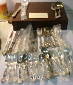 Vintage/Antique ORNATE FB Rogers Silverplate Flatware Set in chest 46 pieces