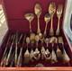 Vintage Baroque By Godinger 22k Gold Plated 65 Piece Flatware Set Service For 12