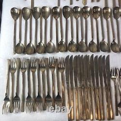 Vintage Bronze Flatware Set (Spoons, Forks & Butter Knives) READ
