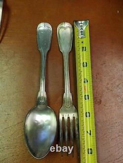 Vintage Christofle Silverplated Spoons & Forks Set Of 14 Pieces 8