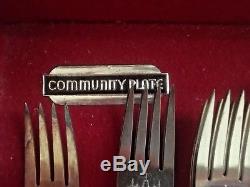 Vintage Collectible Community Plate Silverware Forks Knives Spoons Set 48 Pieces