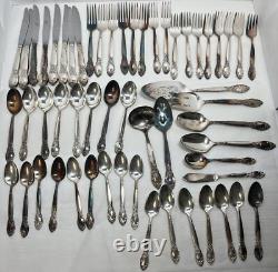 Vintage Community BALLAD 1953 Silver plate Service for 8 Oneida 56 pieces