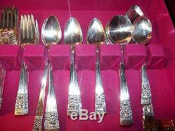 Vintage Coronation by Community Silverplate Flatware 80 Piece Set Oneida withChest
