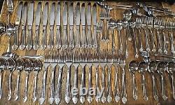 Vintage DJ Silverplate Flatware Japan 64 Marquis Pattern Fan Tip Design Korea