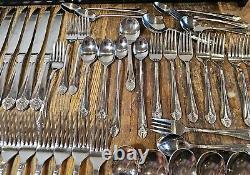 Vintage DJ Silverplate Flatware Japan 64 Marquis Pattern Fan Tip Design Korea