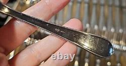 Vintage DJ Silverplate Flatware Japan 64 Marquis Pattern Fan Tip Design Korea