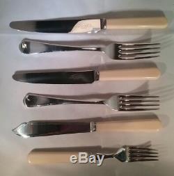 Vintage Elkington & Co 65pc Old English pattern cutlery set in wooden box